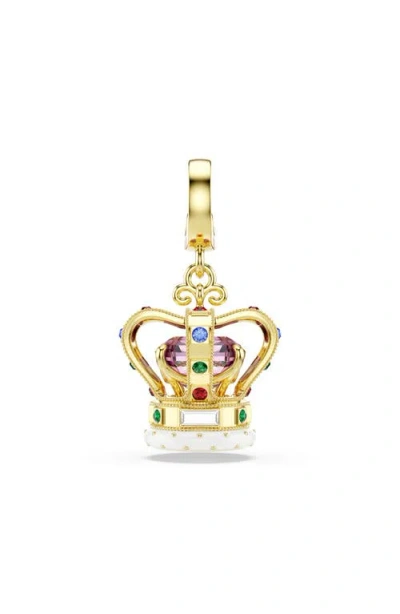 Swarovski Minions® Crown Crystal Charm In Pink