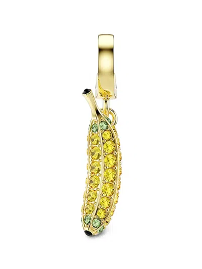 Swarovski Minions Crystal-embellished Banana Charm In Gold