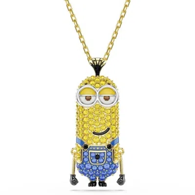 Swarovski Minions Gold-plated Necklace In Yellow