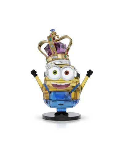 Swarovski Minions Collection King Bob Crystal Figurine In Multi