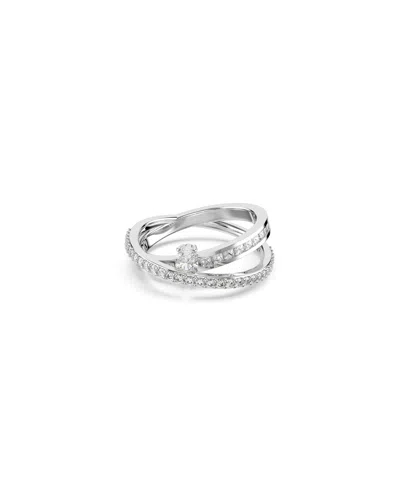 SWAROVSKI MIXED CUTS, WHITE, RHODIUM PLATED HYPERBOLA RING