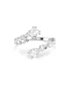 Swarovski Matrix Crystal Hinged Bangle In Silver