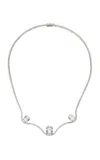 Swarovski Moda Exclusive Octagon Collection 18k White Gold Necklace With Laboratory Grown Diamonds In Metallic