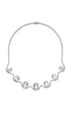 Swarovski Moda Exclusive Octagon Collection 18k White Gold Necklace With Laboratory Grown Diamonds In Silver