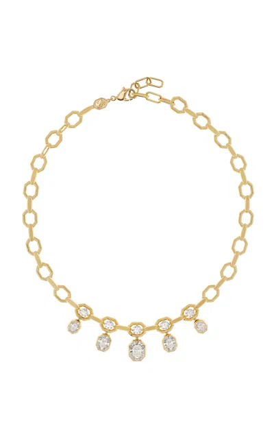 Swarovski Moda Exclusive Octagon Collection 18k Yellow Gold Necklace With Laboratory Grown Diamonds