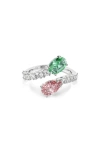 Swarovski X Ariana Grande Crystal-embellished Open Ring In Red