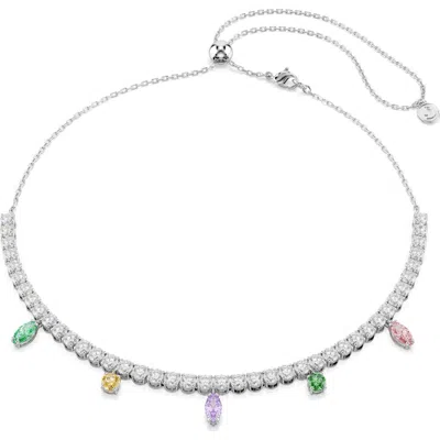 Swarovski Multicolor Crystal Charm Necklace