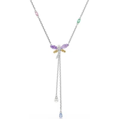 Swarovski Multicolor Crystal Y-necklace In Neutral