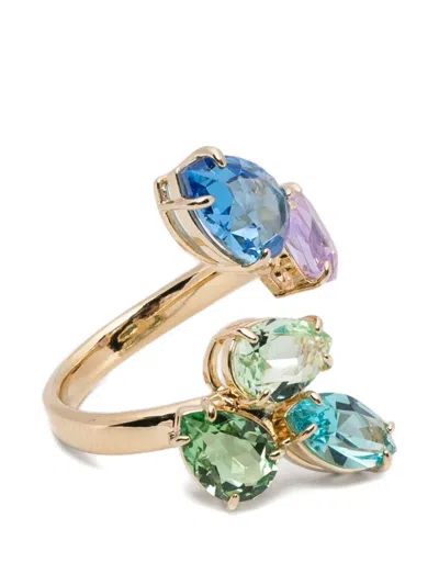 Swarovski Multicolour Cuts Ring In Gold