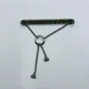 Swarovski New  Duel Jet Jewel Encrusted Bar Brooch Pin In Black