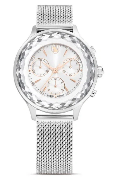 Swarovski Novo Bracelet Chronograph Watch, 37mm In Silver