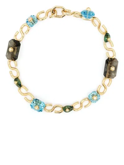 Swarovski Numina Embellsihed Neckalce In Gold
