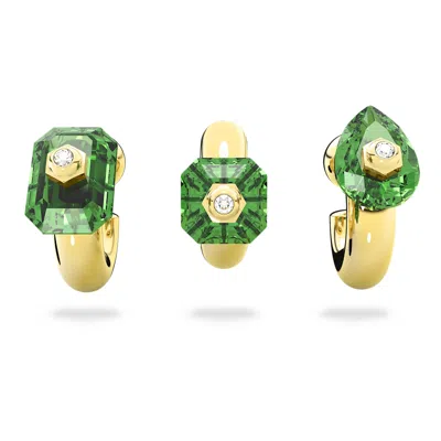 Swarovski Numina Hoop Earrings In Green