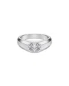 Swarovski Octagon Certified Lab Grown Diamond Band Ring In Metallic