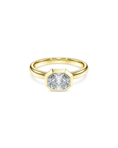 Swarovski Octagon Certified Lab Grown Diamond Bezel Ring In Gold