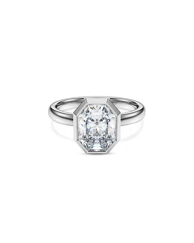 Swarovski Octagon Certified Lab Grown Diamond Bezel Ring In Metallic