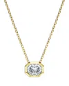 Swarovski Octagon Certified Lab Grown Diamond Pendant Necklace, 15.87-17.87 In Gold