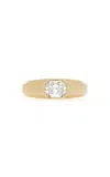 Swarovski Octagon Collection 14k Yellow Gold Band Ring With Laboratory Grown Diamonds