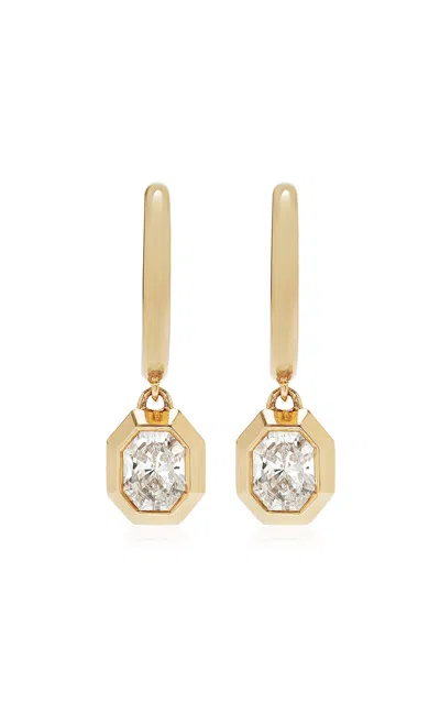 Swarovski Octagon Collection 14k Yellow Gold Drop Earrings With Laboratory Grown Diamonds