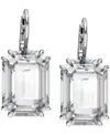 Swarovski Millenia Rhodium-plated Octagon-cut Crystal Earrings In Clear