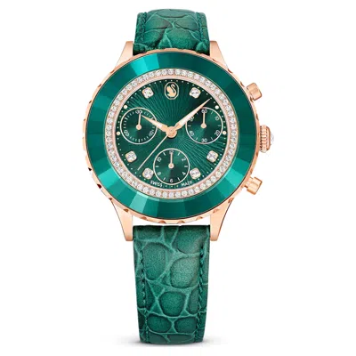 Swarovski Octea Chrono Watch In Green