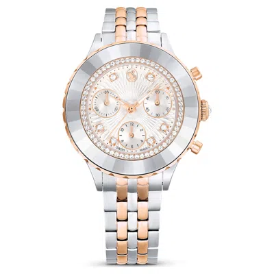 Swarovski Octea Chrono Watch In Rose Gold Tone