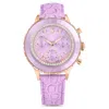 Swarovski Octea Chrono Watch In Purple