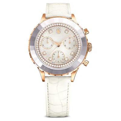 Swarovski Octea Chrono Watch In White