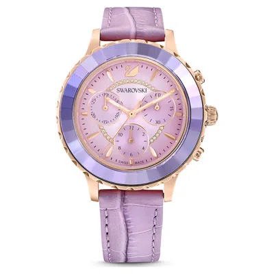 Swarovski Octea Lux Chrono Watch In Purple