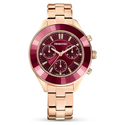 Swarovski Octea Lux Sport Watch In Burgundy