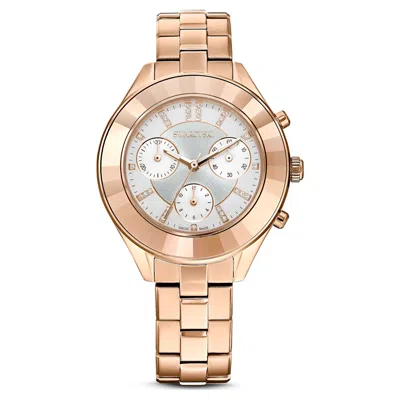 Swarovski Octea Lux Sport Watch In Rose Gold Tone
