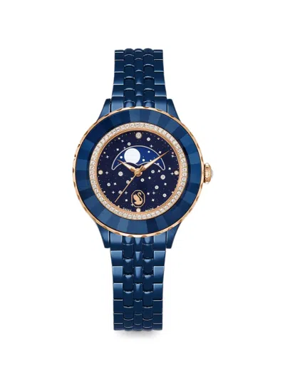 Swarovski Octea Moon 43mm Watch In Blue