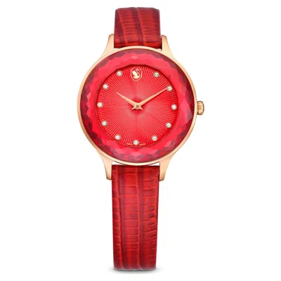 Swarovski Octea Nova Watch In Red