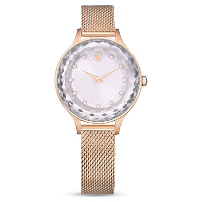 Swarovski Women's Quartz Octea Nova Rose Gold-tone Metal Watch, Swiss Made 33mm In Rose Gold Tone