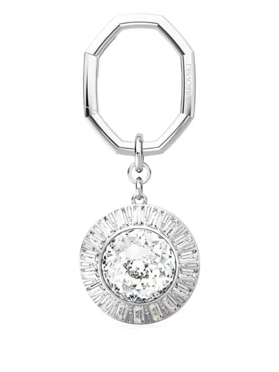 Swarovski Oval-cut Keychain In Silver