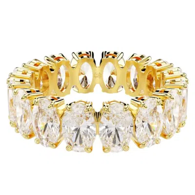 Swarovski Oval Cut Matrix Ring In Gold