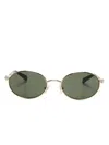 Swarovski Oval-frame Sunglasses In Gold