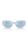 Swarovski Womens Blue Sk6002 Oval-frame Gem-embellished Acetate Sunglasses In Blue
