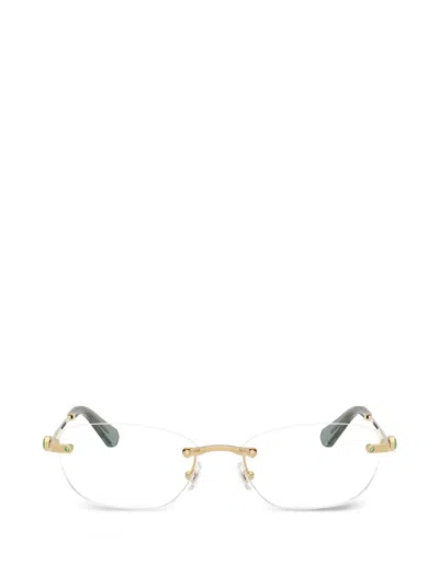 Swarovski Oval-frame Sunglasses In Brown