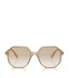 Swarovski Womens Brown Sk6003 Irregular-frame Gem-embelllished Acetate Sunglasses In Brown
