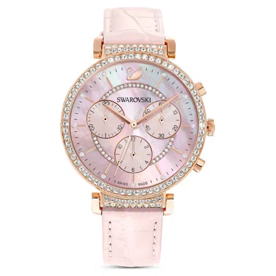 Swarovski Passage Chrono Watch In Pink