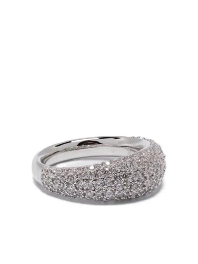 Swarovski Pavé-set Domed Ring In Metallic