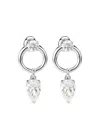 Swarovski Mesmera Rhodium Plated Drop Earrings In Metallic
