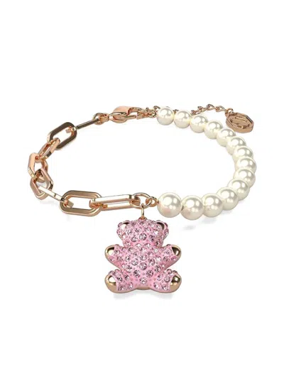 Swarovski Pearl-embellished Bracelet In Red