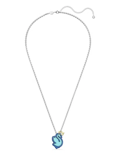 Swarovski Pop Swan Crystal-embellished Necklace In Blue