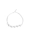 Swarovski Princess Heart Paved Necklace In Silver Metal In Silver