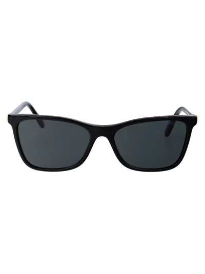 Swarovski Rectangular Frame Sunglasses In 100187 Black