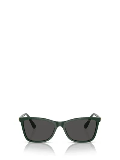 Swarovski Rectangular Frame Sunglasses In Green
