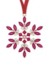 Swarovski Red Crystal Hanging Snowflake Ornament In No Color
