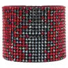 Swarovski Rhinestone-embellished Wide Bangle Bracelet In Red Suede In Red